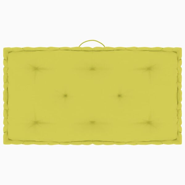 vidaXL Cojines para palets de suelo 4 unidades algod&oacute;n verde manzana