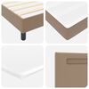 vidaXL Cama tipo Box Spring Capuchino 140 x 200 cm Cuero sint&eacute;tico
