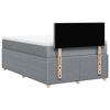vidaXL Cama box spring con colch&oacute;n tela gris claro 120x200 cm