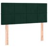 vidaXL Cama box spring colch&oacute;n y LED terciopelo verde oscuro 90x200 cm