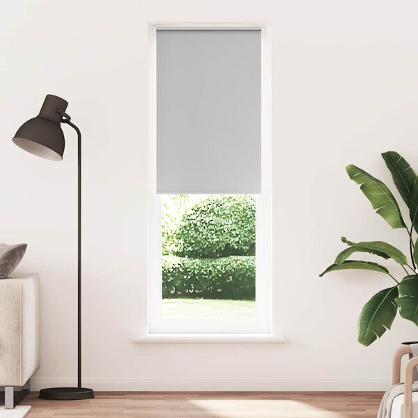 vidaXL Estor Enrollable Opaco gris claro 65x210 cm Tela Ancho 60,7 cm