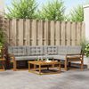 vidaXL Conjunto de sof&aacute;s de exterior 5 pcs Gris Natural y Claro