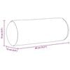vidaXL Cojines Bolster 2 pcs Marrón Ø 15 x 40 cm Tela de pana
