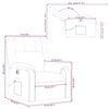 vidaXL Sill&oacute;n reclinable de masaje el&eacute;ctrico tela color crema
