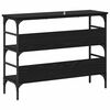 vidaXL Mesa Consola Roble negro 100 x 32 x 75 cm Madera contrachapada