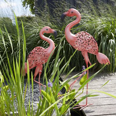 Luxform Lámpara solar LED decorativa para jardín Flamingo rosa 30111