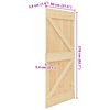 vidaXL Puerta NARVIK Natural 80 x 210 cm Madera de Pino S&oacute;lido