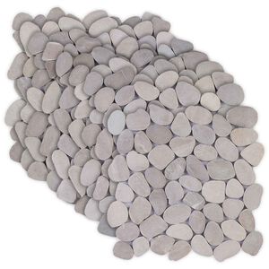 vidaXL Baldosas de Guijarros Gris topo 30 x 30 cm Guijarro de R&iacute;o