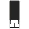 vidaXL Armario auxiliar con puertas de vidrio negro 69x37x100 cm