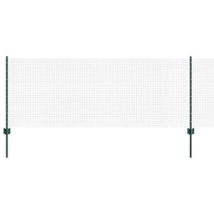 vidaXL Cerca de alambre soldado con postes 50 x 0,8 m Verde Malla