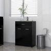 vidaXL Armario de ba&ntilde;o madera contrachapada negro 60x33x80 cm