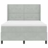 vidaXL Cama tipo Box Spring Gris claro 160 x 200 cm Terciopelo
