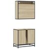 vidaXL Set de muebles de baño 2 pzas madera contrachapada roble Sonoma