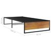 vidaXL Estructura de cama sin colchón metal negro 90x200 cm