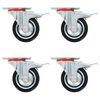 vidaXL Ruedas giratorias con frenos dobles 4 unidades 75 mm