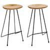 vidaXL Taburetes de cocina 2 unidades madera maciza de teca