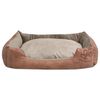 vidaXL Cama para perro con coj&iacute;n PU cuero artificial talla XL beige