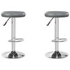 vidaXL Taburetes de cocina 2 unidades cuero sint&eacute;tico gris