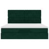 vidaXL Estructura de cama otomana colchones terciopelo verde oscuro