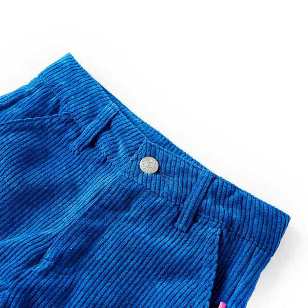 Pantalón infantil pana azul cobalto 128