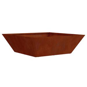 vidaXL Maceta para Jard&iacute;n Oxidado 50 x 50 x 15 cm Acero autopatinable
