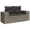 vidaXL Set de muebles de jard&iacute;n 6 pzas y cojines rat&aacute;n sint&eacute;tico gris