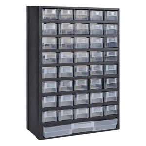 vidaXL Caja de herramientas armario almacenamiento pl&aacute;stico 41 cajones