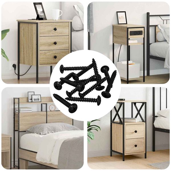 vidaXL Clavo de Roctado 8219 pcs Negro Acero