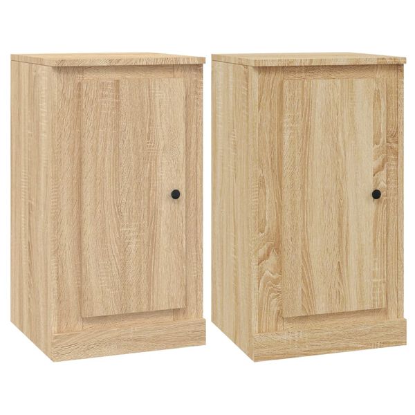 vidaXL Aparadores 2 uds madera color roble Sonoma 37,5x35,5x67,5 cm