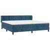 vidaXL Cama box spring con colch&oacute;n terciopelo azul oscuro 200x200 cm