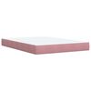 vidaXL Cama box spring con colch&oacute;n terciopelo rosa 140x190 cm