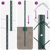 vidaXL Valla con Poste Verde 1,2 x 10 m Acero y PVC