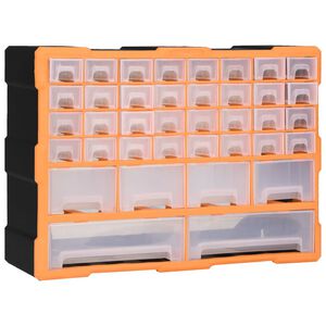 vidaXL Organizador multicajones con 38 cajones 52x16x37,5 cm