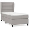 vidaXL Cama box spring con colch&oacute;n tela gris claro 80x200 cm