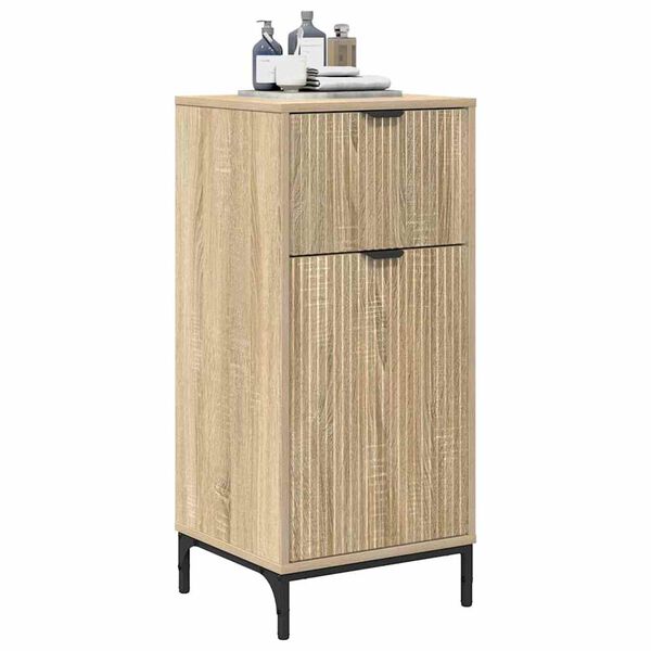 vidaXL Gabinete de Ba&ntilde;o con caj&oacute;n Roble Sonoma 39,5 x 36 x 88 cm