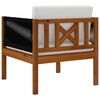 vidaXL Silla de jard&iacute;n con coj&iacute;n madera maciza de acacia
