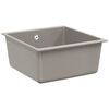 vidaXL Lavabo Gris 430 x 460 mm 80% Cuarzo y 20% Resina