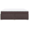 vidaXL Cama box spring con colch&oacute;n tela marr&oacute;n oscuro 200x200 cm