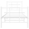 vidaXL Estructura cama sin colch&oacute;n con estribo metal blanco 80x200 cm