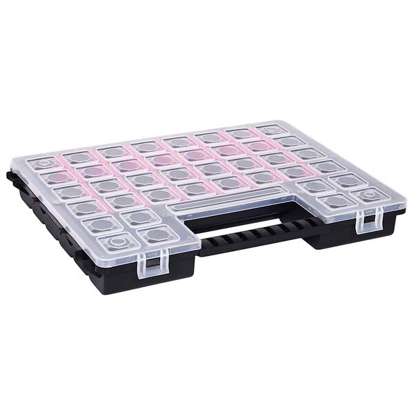 vidaXL Caja compartimentos 5 uds divisores pl&aacute;stico 385x283x50 mm