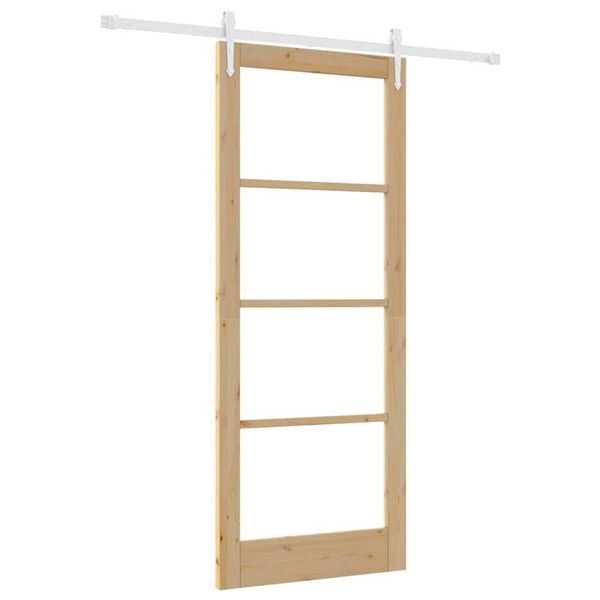 vidaXL Puerta Corredera Natural 86 x 211 cm