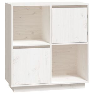 vidaXL Aparador de madera maciza de pino blanco 74x35x80 cm