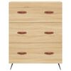 vidaXL Aparador alto madera contrachapada color roble 69,5x34x180 cm