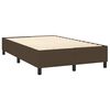vidaXL Cama box spring con colch&oacute;n tela marr&oacute;n oscuro 120x200 cm