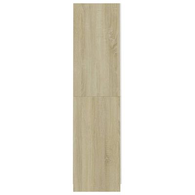 vidaXL Armario de madera contrachapada blanco y roble 90x52x200cm
