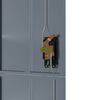 vidaXL Armario archivador acero gris claro y gris oscuro 90x40x180 cm