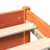 vidaXL Marco de Cama Estanter&iacute;a con cabecera Marr&oacute;n cera 120 x 200 cm
