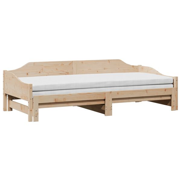 vidaXL Sofá cama nido madera maciza de pino 80x200 cm