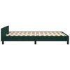 vidaXL Estructura cama sin colch&oacute;n terciopelo verde oscuro 120x190cm