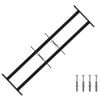 vidaXL Rejilla de Seguridad para Ventanas con 2 Barras Cruzadas 3 pcs